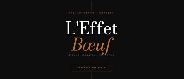 L'Effet Bœuf — site restaurant Besançon
